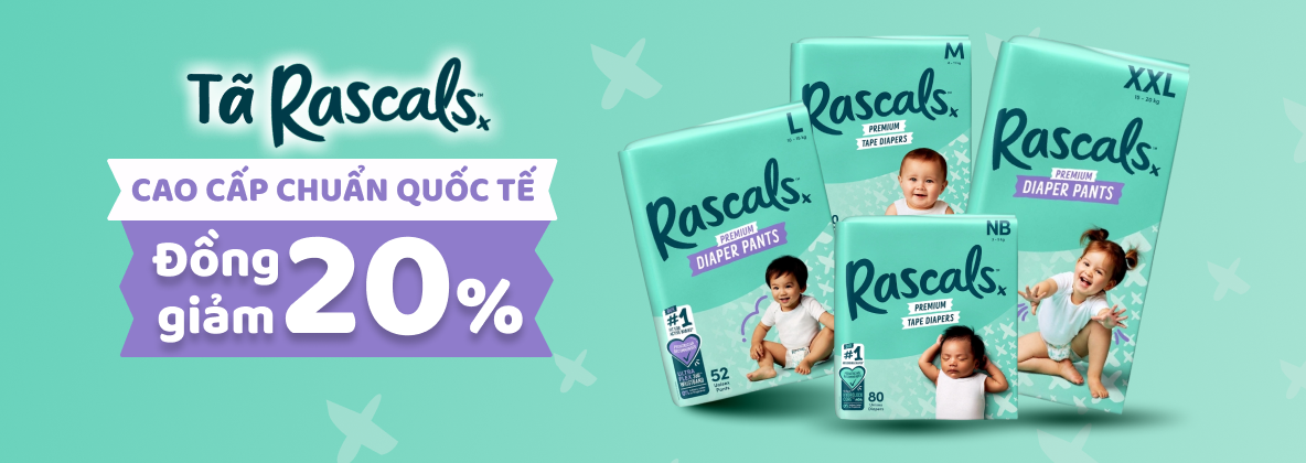 Banner trang NH tã Rascal + Friends